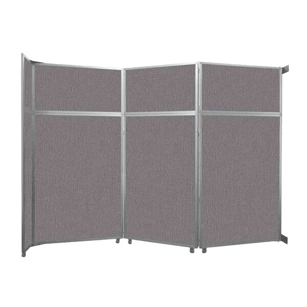 Operable Wall Folding Room Divider 11'9" x 8'5-1/4" Slate Fabric